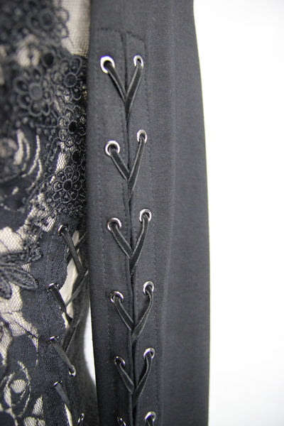 Rotting Roses Lace Sweater Top by Devil Fashion