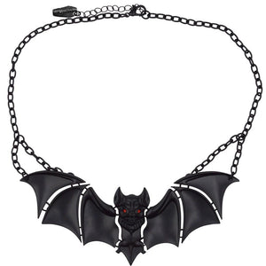 Creature Of The Night Bat Black Necklace by Kreepsville 666