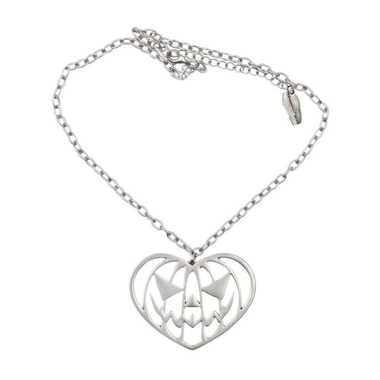 Pumpkin Heart Necklace by Kreepsville 666