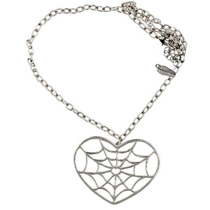 Web Heart Necklace by Kreepsville 666