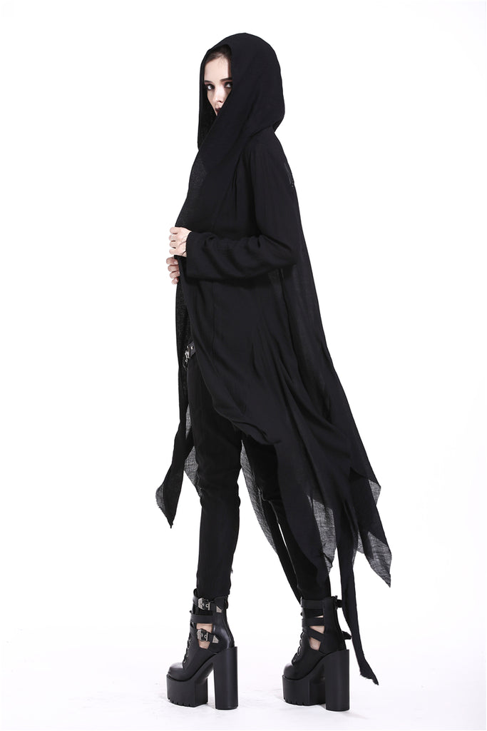Crescent Moon Shredded Cardigan by Dark In Love – The Dark Side of Fashion
