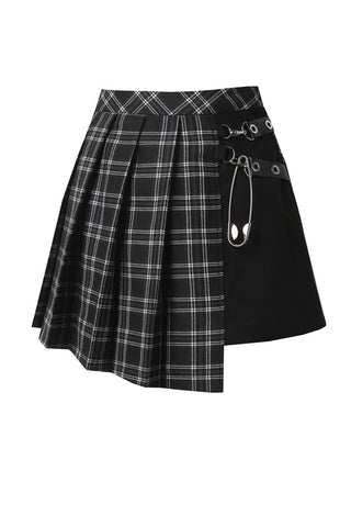 Punk Plaid Pleated Skirt by Dark In Love