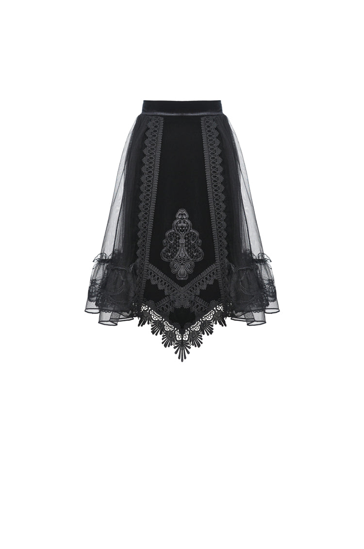 Cemetery Lane Velvet Skirt by Dark In Love
