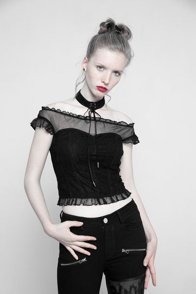 Dolly Ruffle Top by Punk Rave
