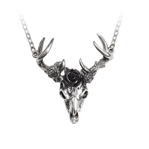 White Hart, Black Rose Necklace by Alchemy Gothic