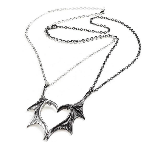 Darkling Heart Necklace Pair by Alchemy Gothic