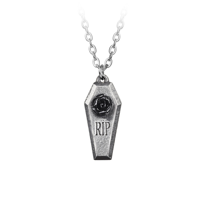 RIP Rose Necklace by Alchemy Gothic