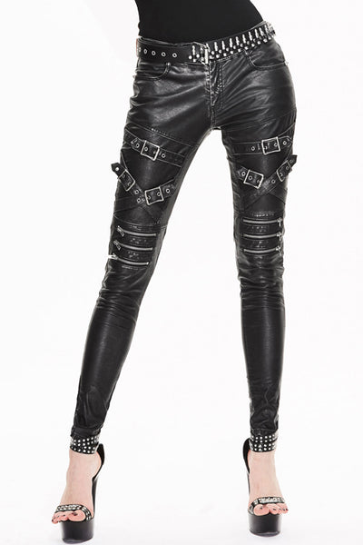 Rage PU Leather Pants by Devil Fashion