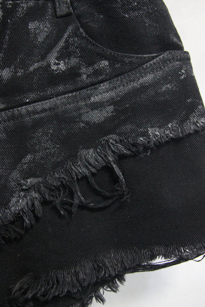 Cyanide Shredded Shorts by Devil Fashion