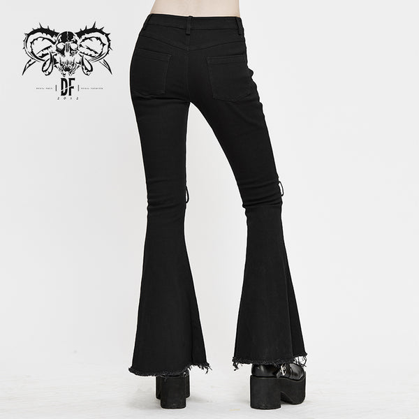 Ruckus Ripped Flared Pants by Devil Fashion
