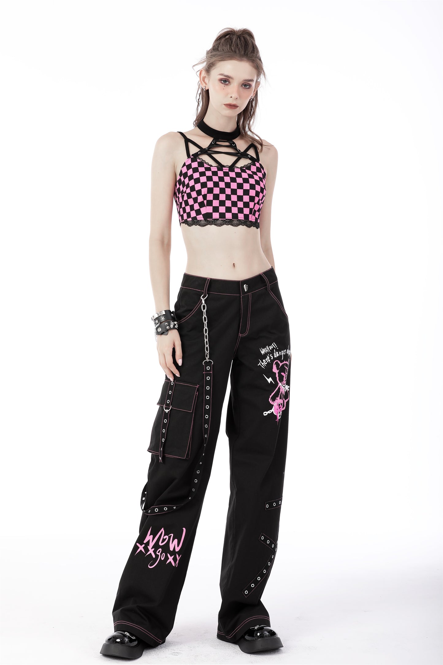 Pink Mad Bear Pants by Dark In Love