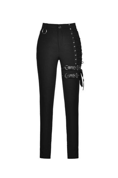 Rock & Rebel Buckle Lace Up Pants by Dark In Love