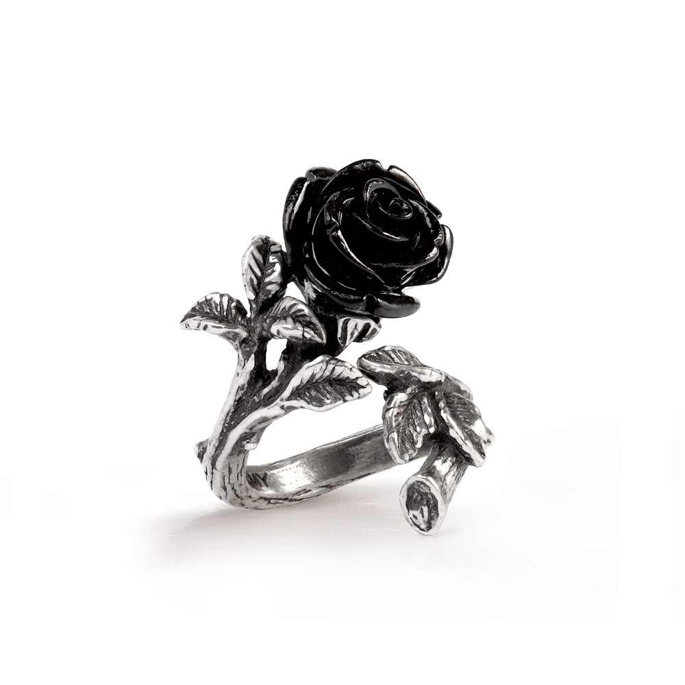 Wild Black Rose Ring by Alchemy Gothic
