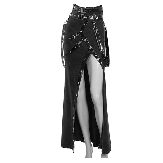 Merciless Tale High Slit Skirt by Devil Fashion
