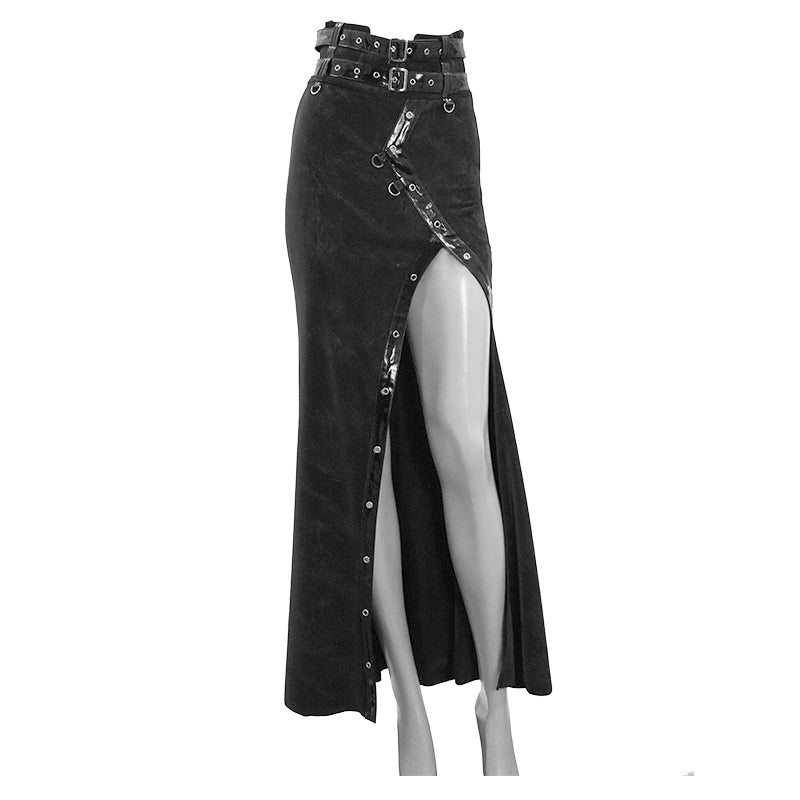 Merciless Tale High Slit Skirt by Devil Fashion