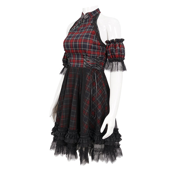 Darlene Punk Plaid Dress by Devil Fashion