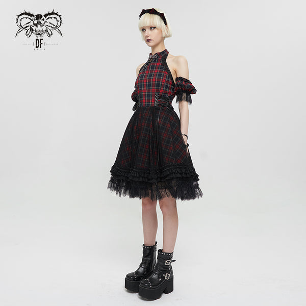 Darlene Punk Plaid Dress by Devil Fashion