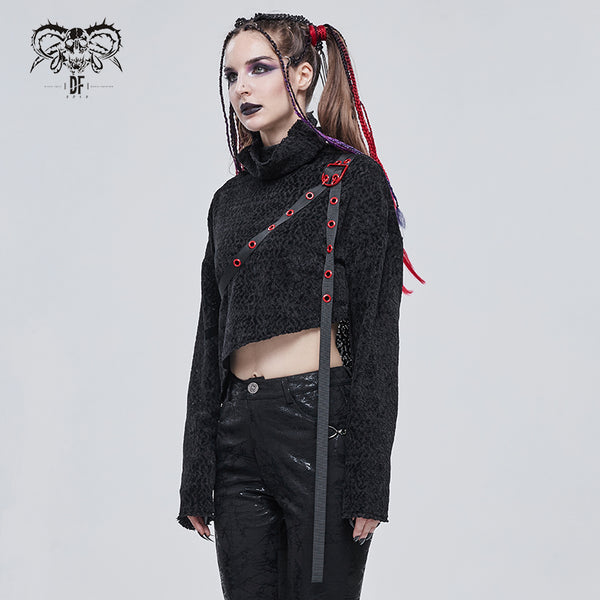 Devilish Turtleneck Sweater Top by Devil Fashion