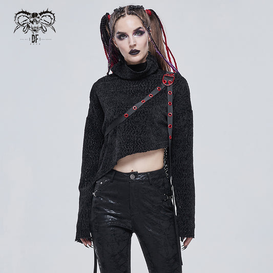 Devilish Turtleneck Sweater Top by Devil Fashion