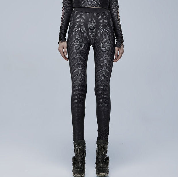 'Vitrol' Printed Leggings by Punk Rave