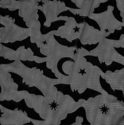 Stricken Bats & Moons Printed Mesh Dress by Punk Rave