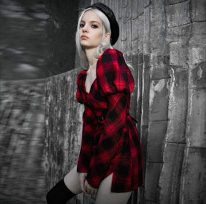 Damsel in Distres Plaid Dress by Punk Rave