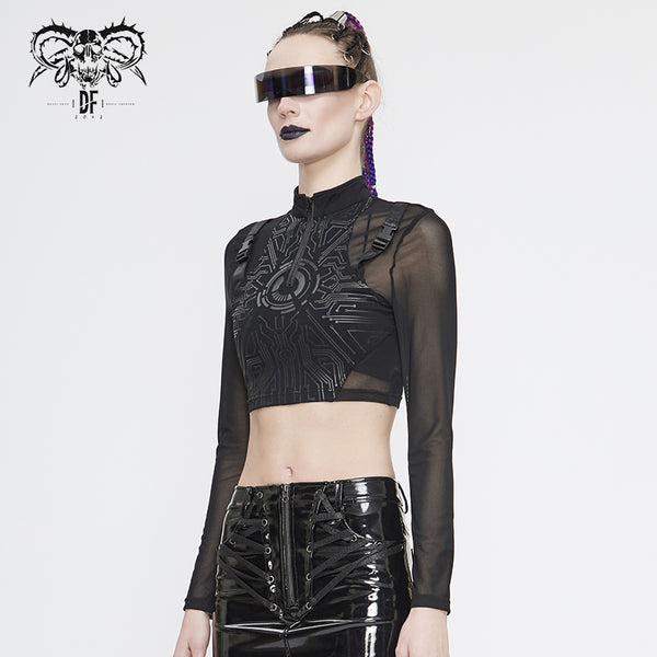 Rogue Files Crop Top by Devil Fashion