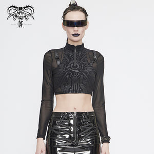 Rogue Files Crop Top by Devil Fashion