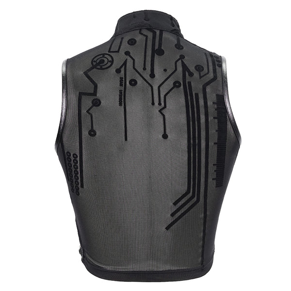 Digital Mesh Crop Top by Devil Fashion