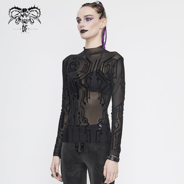 Circuit Mesh Top by Devil Fashion