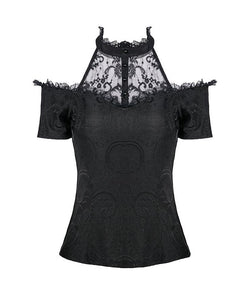 Elegant Goth Lace Top by Dark In Love