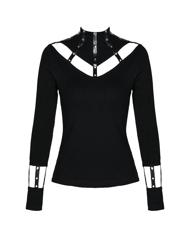 Hollow Cut Out Collar Shirt by Dark In Love