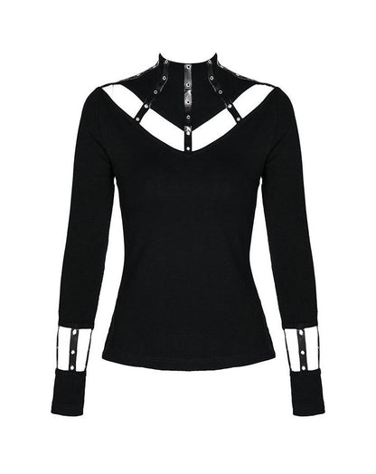 Hollow Cut Out Collar Shirt by Dark In Love