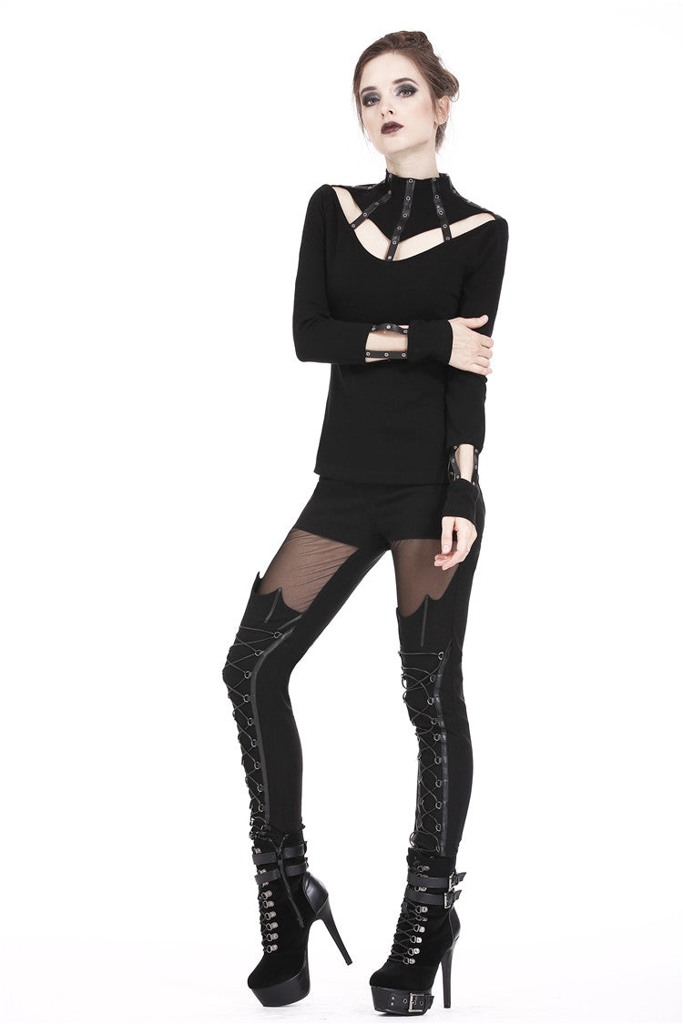 Hollow Cut Out Collar Shirt by Dark In Love