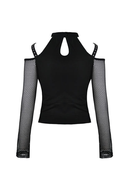 Abyss Lace Up Fishnet Top by Dark In Love