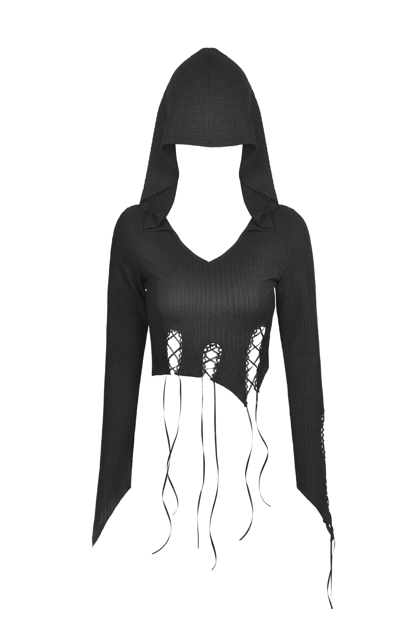 Rockin' Rebel Hooded Crop Top by Dark In Love