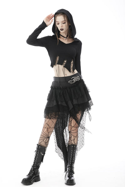 Rockin' Rebel Hooded Crop Top by Dark In Love