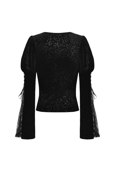 Jacqueline Velvet Bell Sleeves Top by Dark In Love