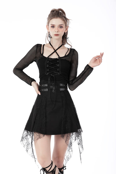 Frankie's Fishnet Crop Top by Dark In Love