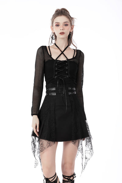 Frankie's Fishnet Crop Top by Dark In Love