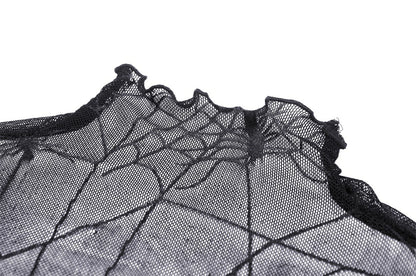 Damned Spiderweb Mesh Bell Sleeves Top by Dark In Love