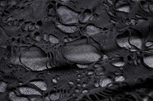 Grotesque Shredded Hooded Top by Dark In Love