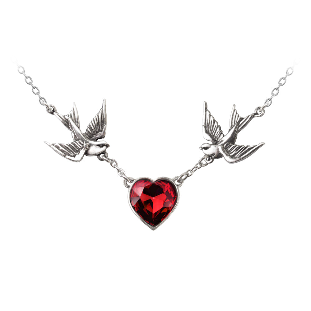 Swallow Heart Necklace by Alchemy Gothic