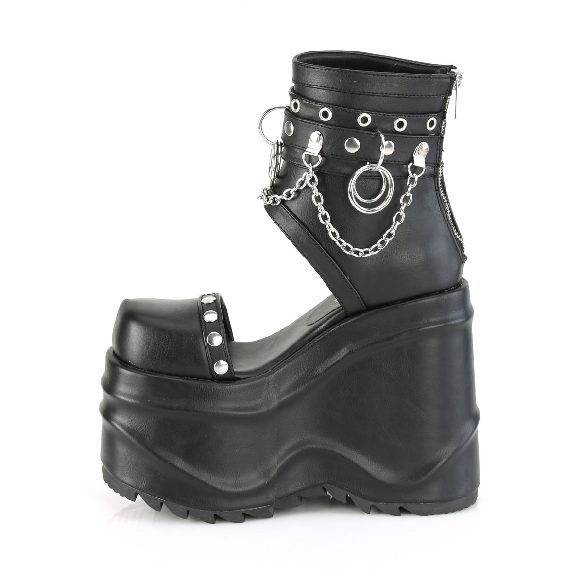 WAVE-22 O Ring Wedge Platform Sandals by Demonia