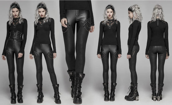 Cryptic Chain Leggings by Punk Rave