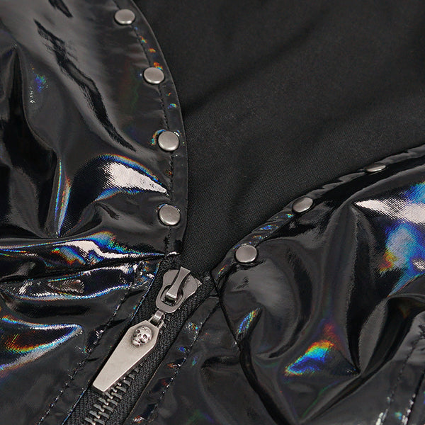 Singing Serpent Faux Leather Top by Devil Fashion