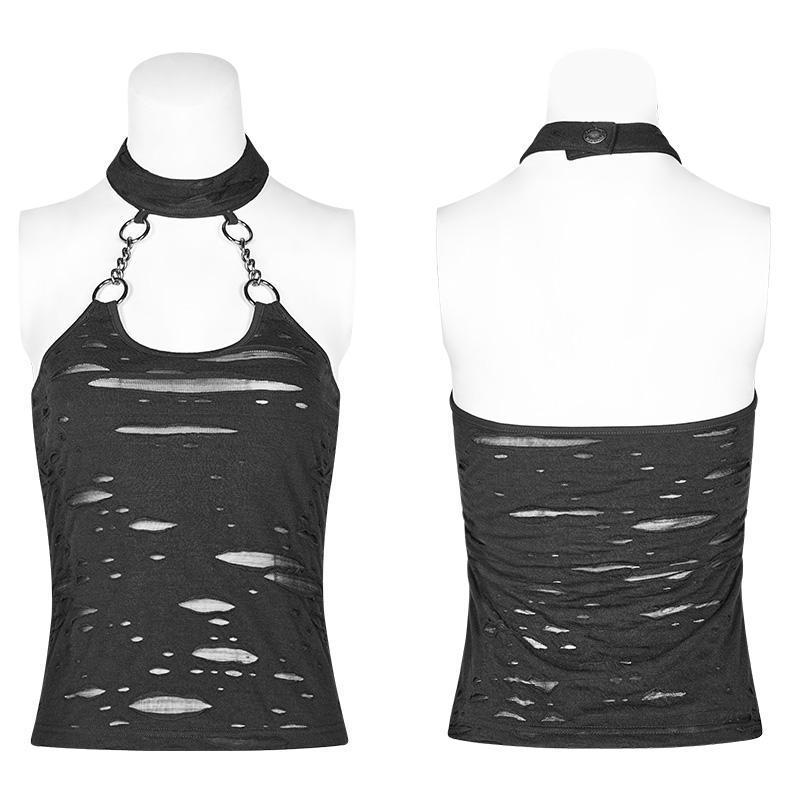 Ripped Halter Top by Punk Rave
