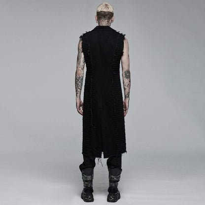 Death Metal Distressed Sleeveless Coat by Punk Rave