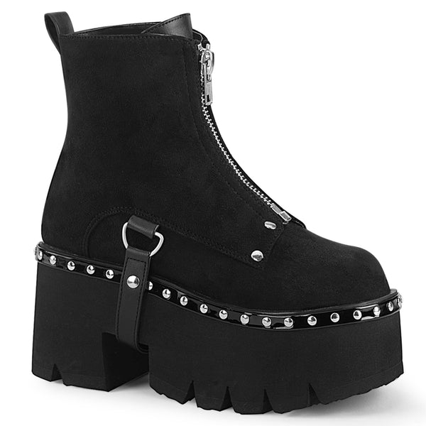 ASHES-100 Vegan Suede Ankle Boots by Demonia