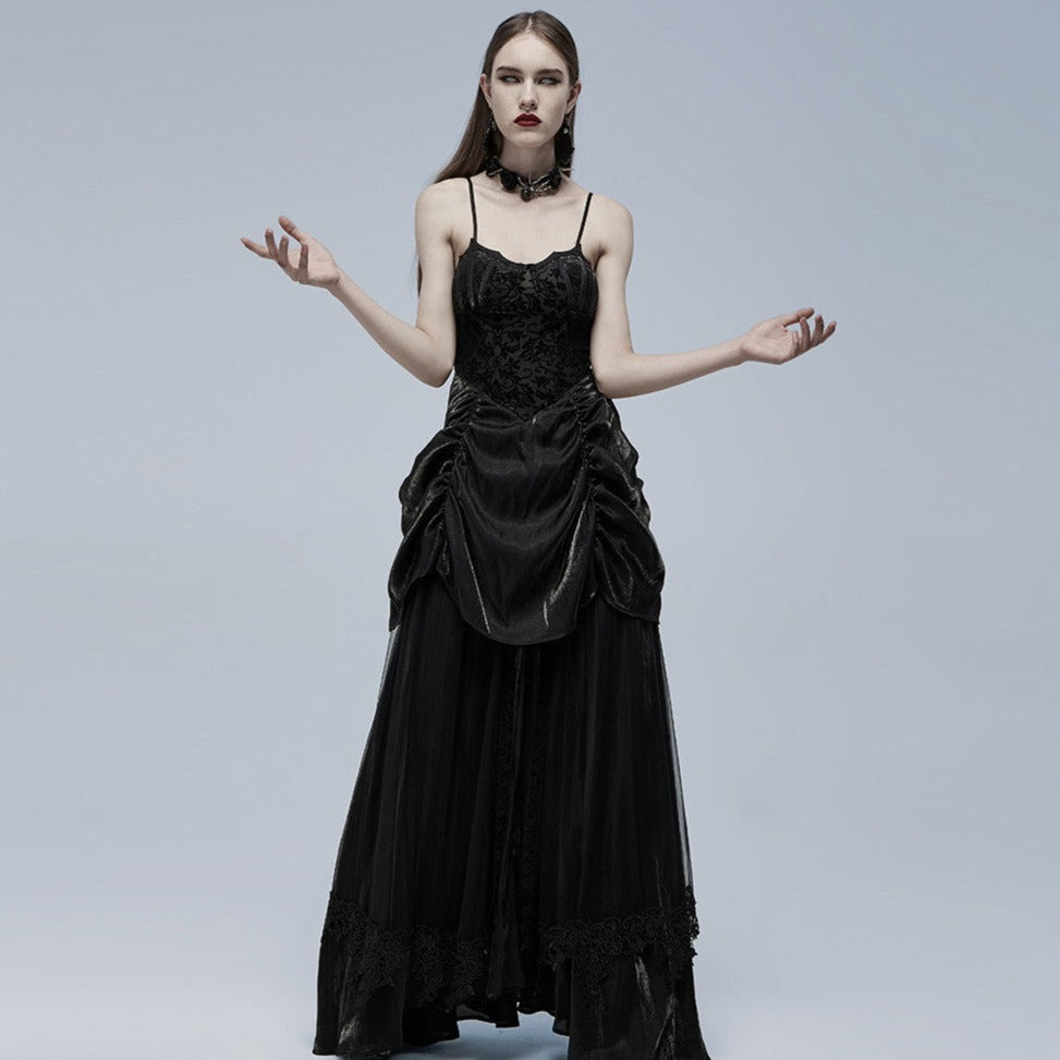 Black Widow Printed Slip Dress by Punk Rave